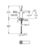 MONOMANDO LAVABO XL EUROCUBE JOY GROHE